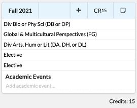 Screenshot from STAR showing example course listing for Fall 2021