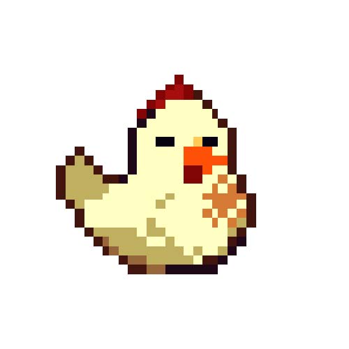 Pixel-style chicken from WCC Chicken Chasers