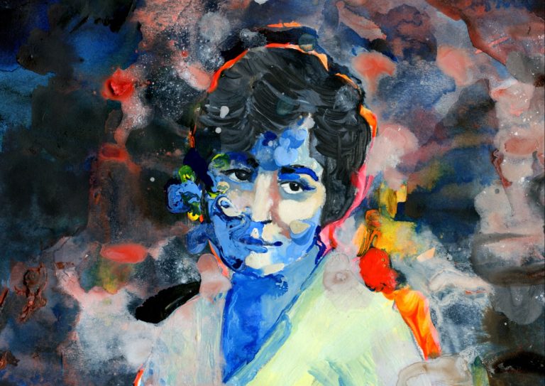 Colorful painting of Lois Weber