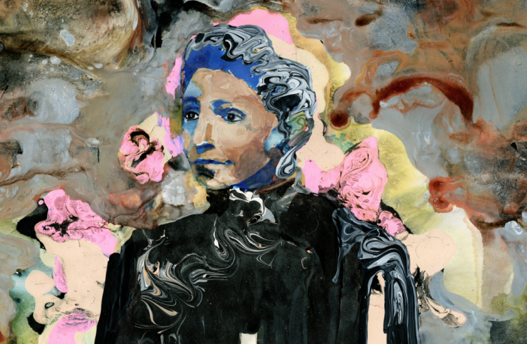 Colorful painting of Susan La Flesche Picotte